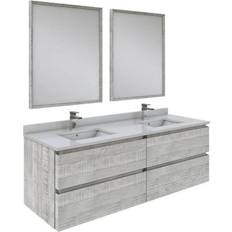 Silver Bathroom Mirrors Fresca Formosa