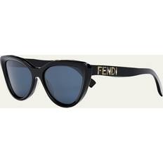 Fendi Lettering Cat Eye Sunglasses, 55mm