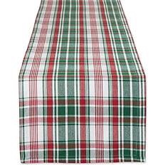 Red Cloths & Tissues DII 108" Yuletide Plaid Runner Tablecloth Red