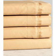 Goud Hoeslakens Superior Solid Egyptian Cotton Deep Pocket Sheet Set