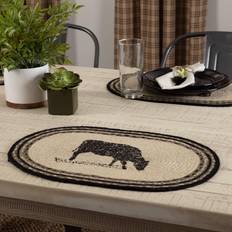 VHC Brands Sawyer Mill Cow Place Mat White, Gray, Beige (48.26x)