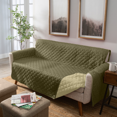 Loose Covers Home Details Protector Double Side Seat Loose Sofa Cover Green, Gray, Brown