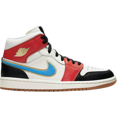 Nike Air Jordan 1 Mid SE W - Sail/Chile Red/Black/Light Photo Blue