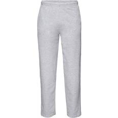 Unisex - W37 Trousers Fruit of the Loom Lightweight Open Hem Jog Pants - Heather Grey