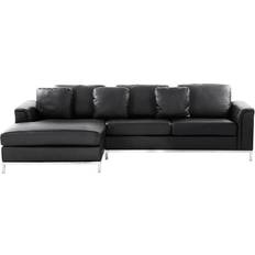 Grau - Ledersofas Beliani Oslo Sofa 270cm 4-Sitzer