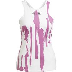 Tennis Tank Tops adidas Women's Thebe Magugu Tennis New York Y-back Tank Top - White/Semi Pulse Lilac