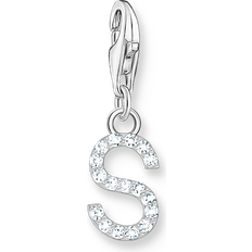 White Charms & Pendants Thomas Sabo Silver Zirconia Letter Charm