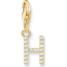 Thomas Sabo Charm-hängsmycke bokstaven med vita stenar guldpläterad