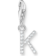 Thomas Sabo Charm Pendant Letter K With White Stones - Silver