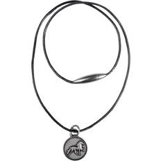 Karlslund Läderhalsband Med Rustik Islandshäst