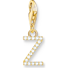 Thomas Sabo Gold Plated Zirconia Letter Z Charm