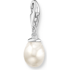 Charm Pendant - Silver/Pearl