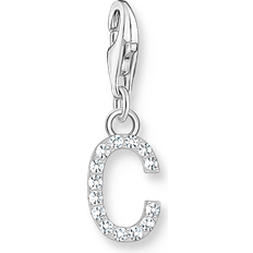 White Charms & Pendants Thomas Sabo Silver Zirconia Letter Charm