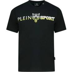 Philipp Plein Sport Yellow Bold Split Logo T-shirt - Black