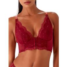 Rouge Soutiens-gorge Gossard Bralette Plongeante Armatures - Rouge