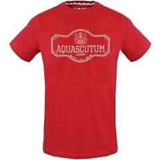 Aquascutum T-shirts Aquascutum Sign Post Logo T-shirt - Red