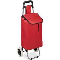Relaxdays Carrello Pieghevole Borsa Estraibile - Rosso
