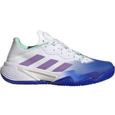 Beige - Vrouw Sportschoenen voor racketsport Adidas Barricade Clay Shoes - White/Blue