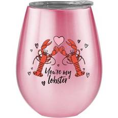 Acciaio inossidabile Bicchieri Silver Buffalo You're My Lobster Stainless Steel Tumbler with Lid 10 Ounces Bicchiere