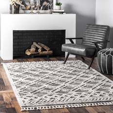 Carpets & Rugs Nuloom Ansley Moroccan Lattice Tassel Gray 48x72"