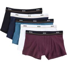 Hugo boss stretch cotton trunks HUGO BOSS Men's Pack Logo Cotton Stretch Trunks, Eggplant/Snow/Cyan/Peacock/Noir