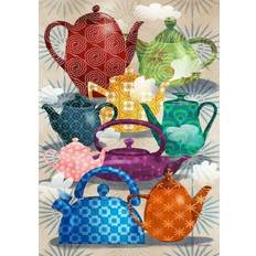 Brown Teapots Garden Ornate Flag Double Sided 28x40 Teapot