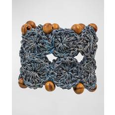 Bleu Porte-serviettes Juliska Macrame Napkin Ring Porte-serviette