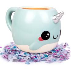 Underground Toys Glitter Galaxy Nizzle The Narwhal 18 oz Ceramic Molded Mug Taza