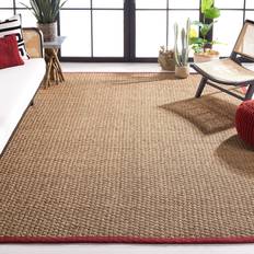 Safavieh Fiber Marina Basketweave Red, Beige, Natural