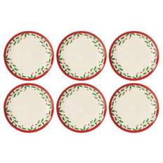 Green Dessert Plates Lenox Holiday 6-Piece Accent Set Dessert Plate