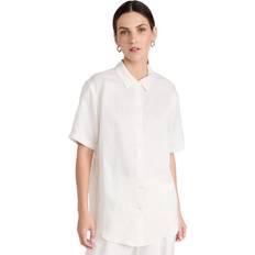 Rayonne Chemises Anine Bing Bruni Shirt - White Linen Blend