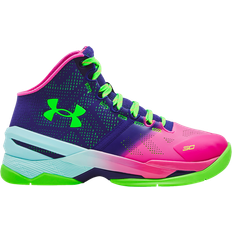 Boys - Yellow Basketball Shoes Under Armour Curry 2 Retro Northern Lights - Multi-Color