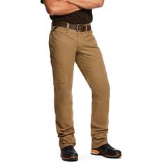 Green - Men Pants & Shorts Ariat Rebar M4 Made Tough DuraStretch Straight Leg Pants for Men Field Khaki 34x32