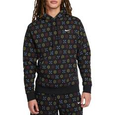 Multicolored Sweaters Nike Sportswear Club Fleece Men's Monogram Hoodie - Black/Multi-Color