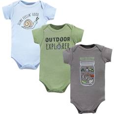 Green Bodysuits Children's Clothing Hudson Baby Cotton Bodysuits 3-pack - Bug