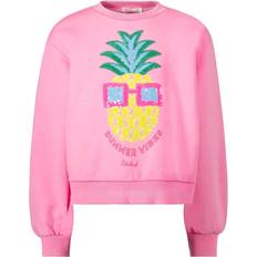 BillieBlush Sequin Pineapple Step-Hem Sweatshirt - Pink