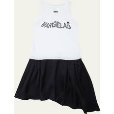 Black Dresses MM6 Maison Margiela Kids Asymmetric Dress - Black/White