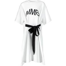 Kids Belted Dress - White