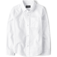 S Shirts The Children's Place Boys Long Sleeve Oxford Shirt - White