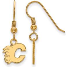 LogoArt Women's Calgary Flames Gold Plated Dangle Earrings