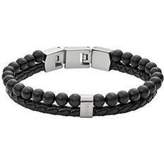 Vintage Casual Multi-Strand Bracelet - Silver/Black