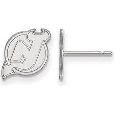 LogoArt Women's New Jersey Devils Sterling Silver Post Earrings