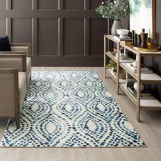 Mohawk home rugs Mohawk Home Dotted Ogee 5' White, Blue 60x"