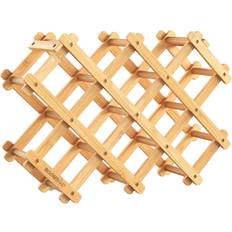 Brown Wine Racks ClosetMaid Bamboo Folding 8-Bottle Wine Rack