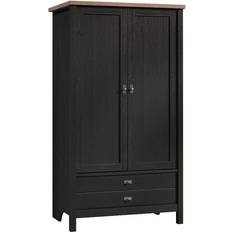 Shelves Wardrobes Sauder Cottage Road Raven Oak Wardrobe 32.4x59.2"