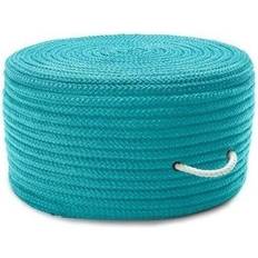 Turquoise Poufs Colonial Mills Textured Solid Round Sittepuff