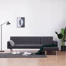 L sofa vidaXL L-Shaped Bed Dark Grey Sofa