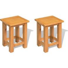 vidaXL End Tables 2 Pcs Wooden Side Table Bedroom Bedside Table Mesa Auxiliar