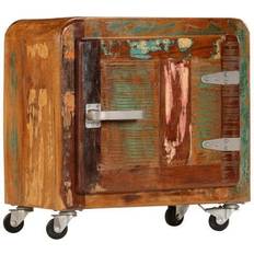 Multicoloured Bedside Tables vidaXL Cabinet Solid Reclaimed Wood Bedside Table