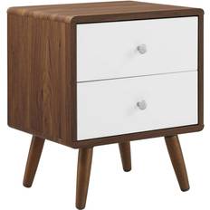 Modway White Bedside Tables modway Transmit 2-Drawer Bedside Table